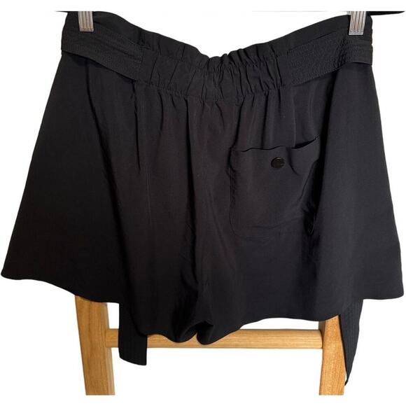 Athleta Skyline Shorts Paperbag Waist Tie Pleated High Waisted Black Size 10 - Picture 5 of 9
